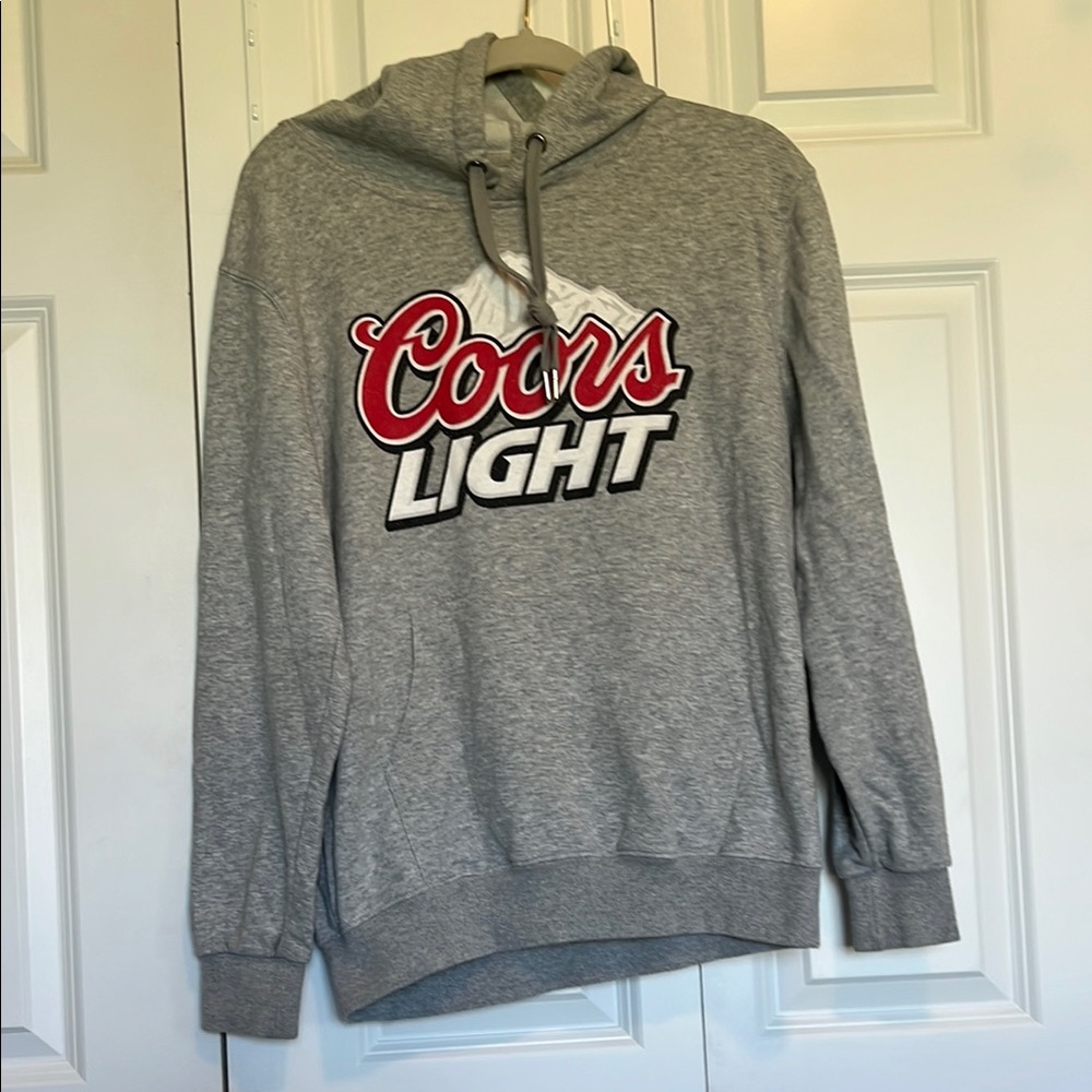 Coors Light Gray Hoodie Size Large